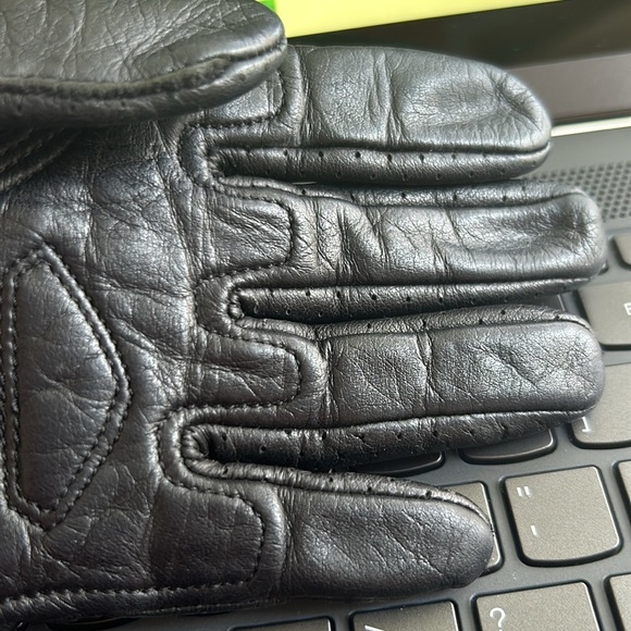 Harley Davidson leather gloves size XS palm fill silicone gel Velcro adjustable - Picture 4 of 13